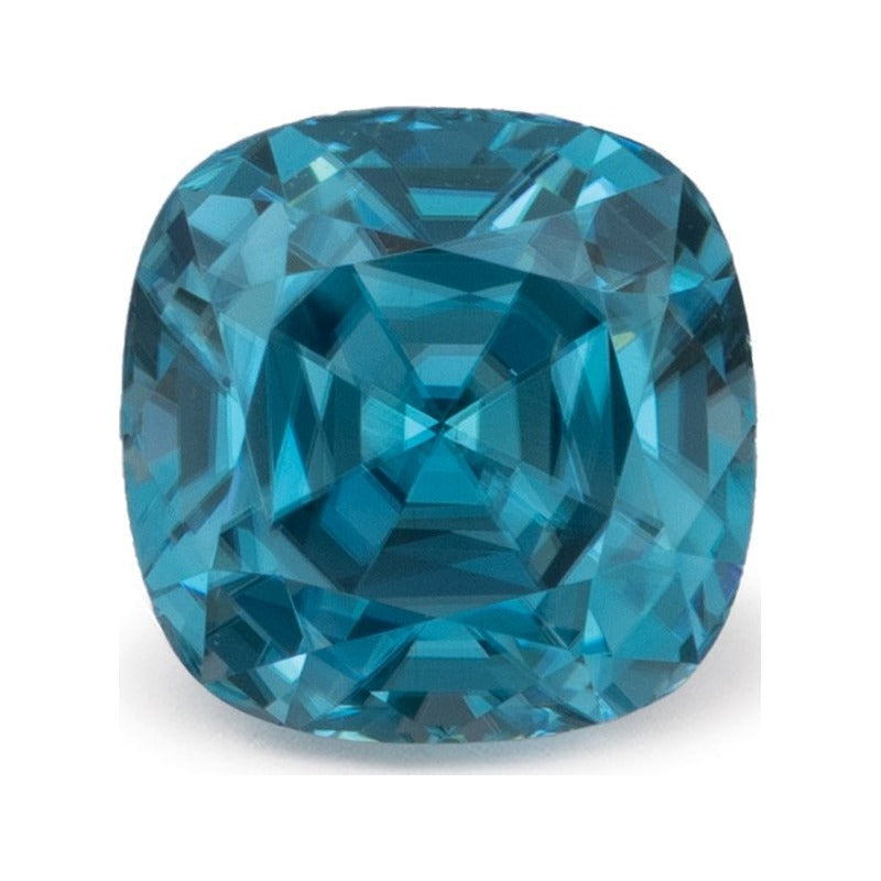 2.91 ct natural blue zircon from Cambodia, cushion cut | Sapphire Row · cut7