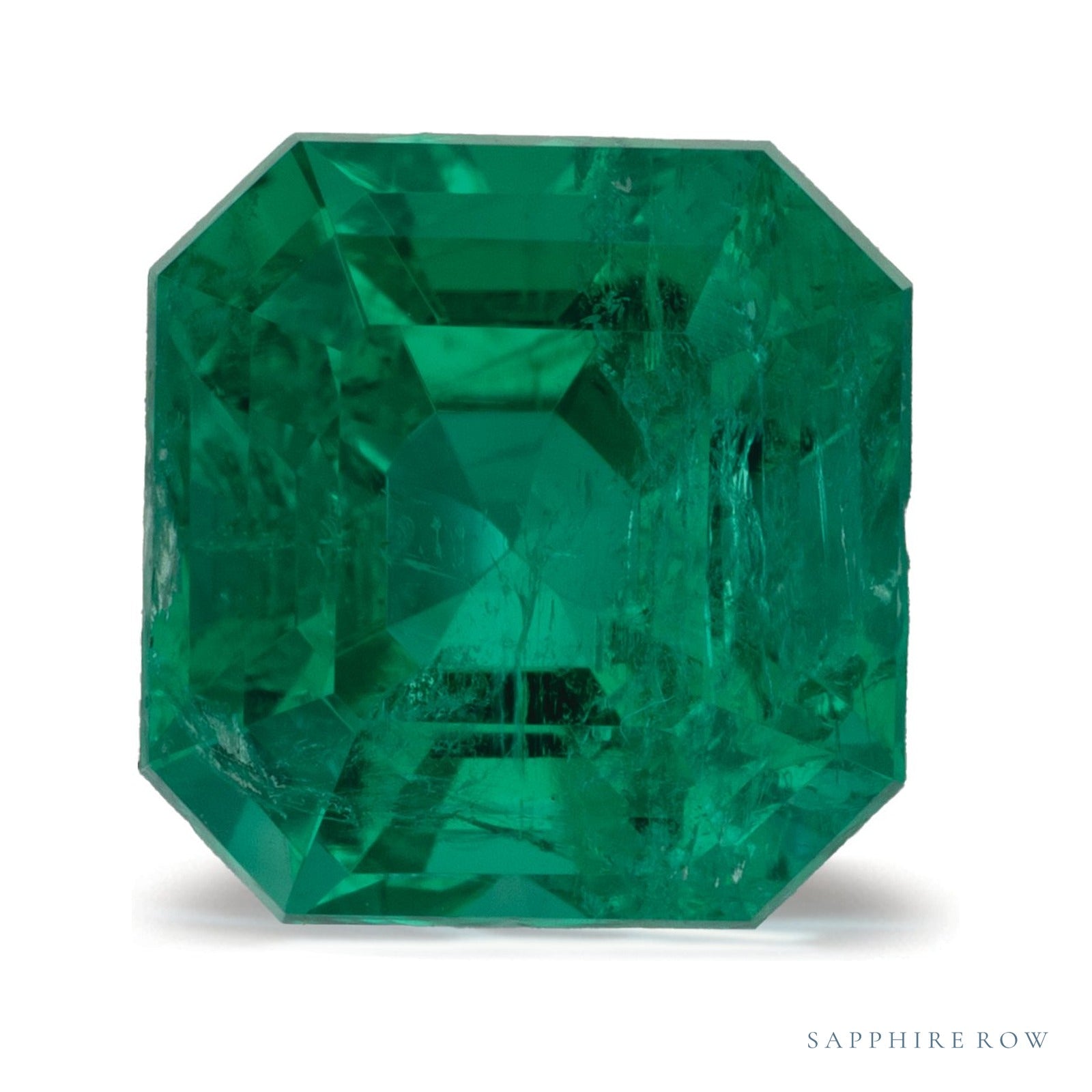 2.91 ct natural green emerald from Afghanistan, asscher cut | Sapphire Row · cut4