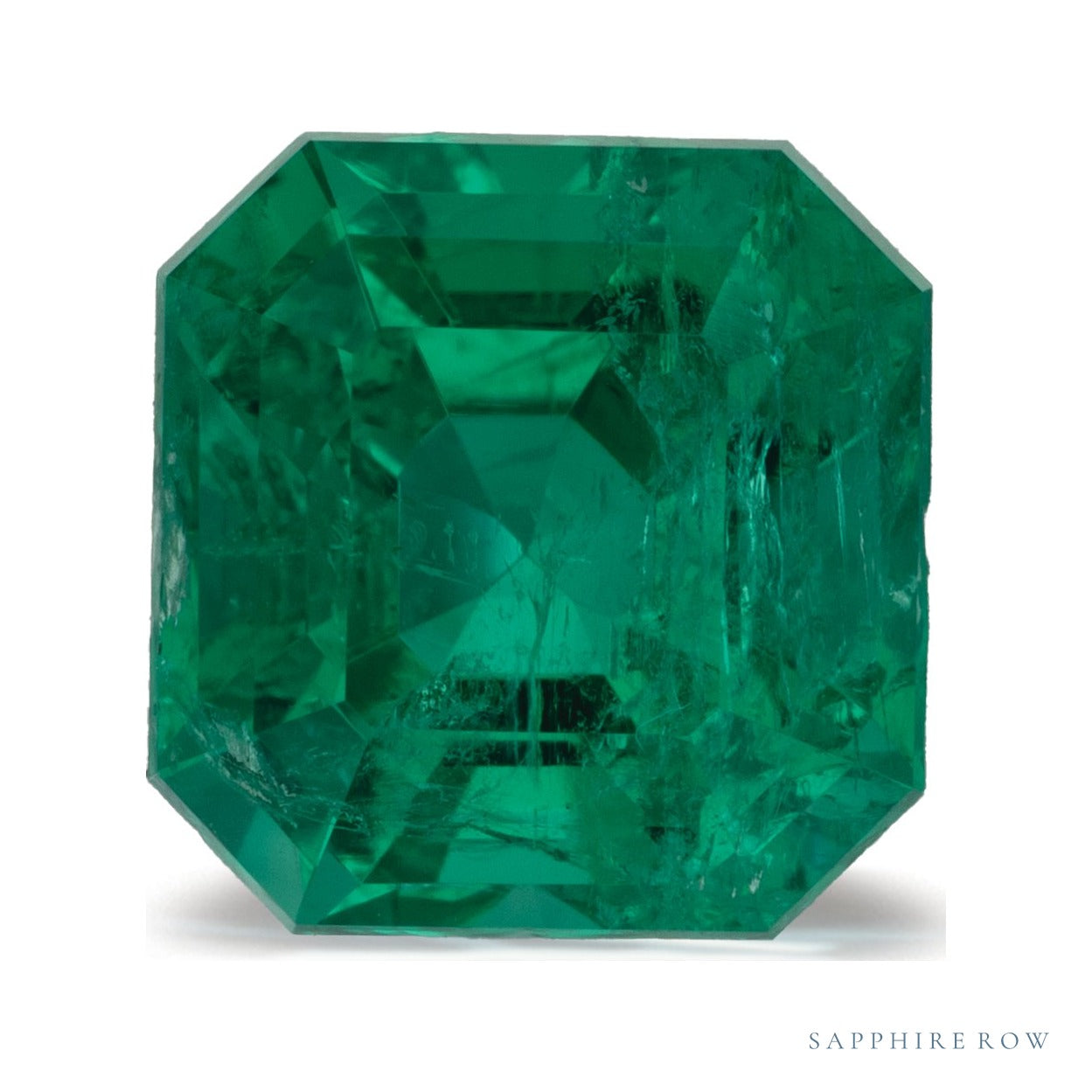 2.91 ct natural green emerald from Afghanistan, asscher cut | Sapphire Row · cut7