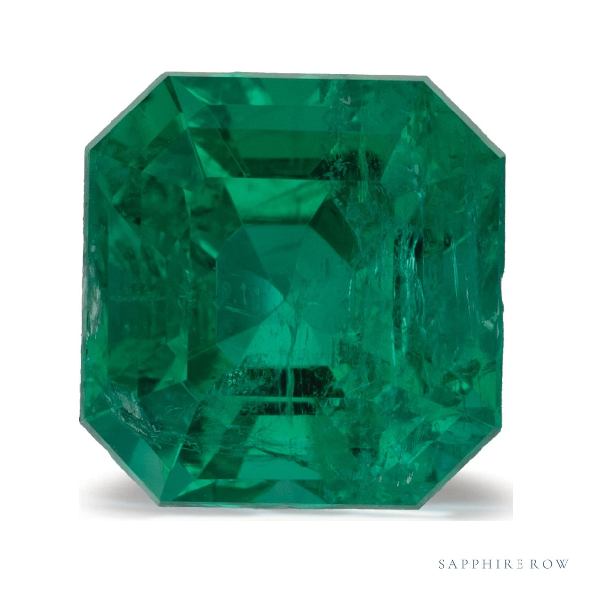 2.91 ct natural green emerald from Afghanistan, asscher cut | Sapphire Row · cut7