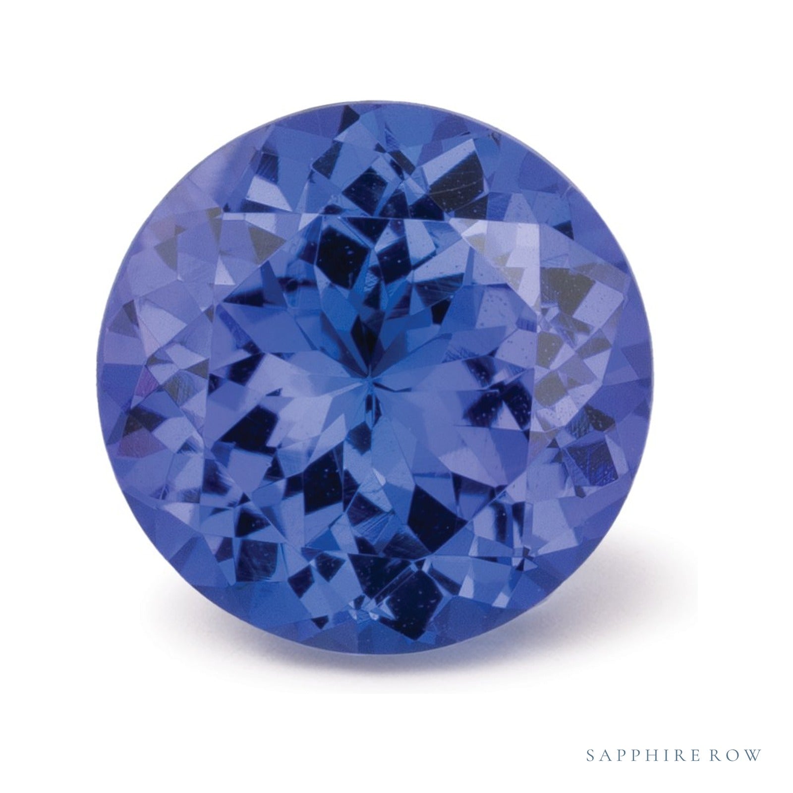 2.90 ct natural blue tanzanite from Tanzania, round cut | Sapphire Row · cut4