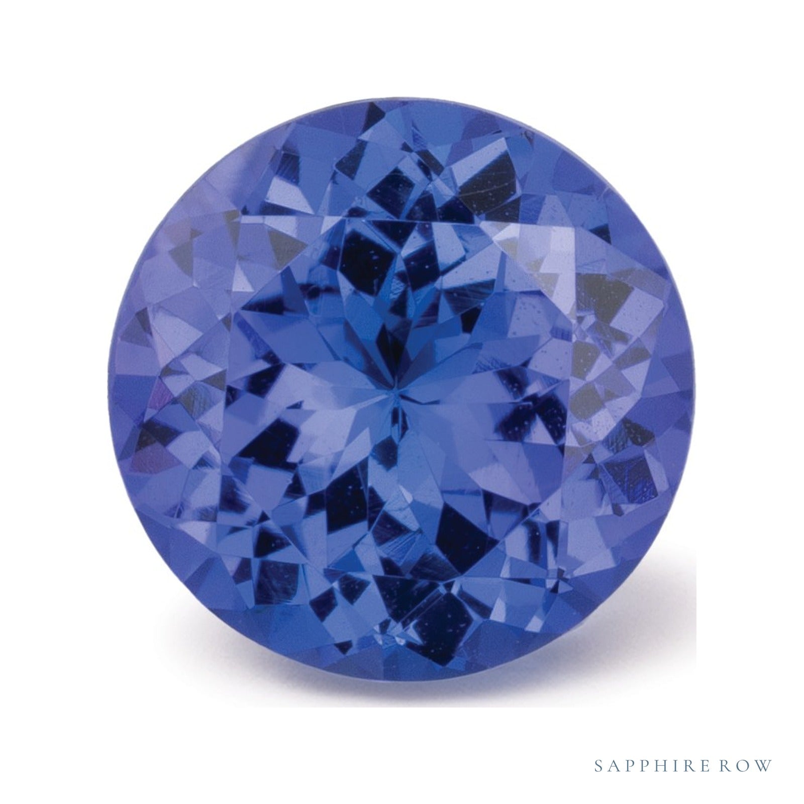 2.90 ct natural blue tanzanite from Tanzania, round cut | Sapphire Row · cut4