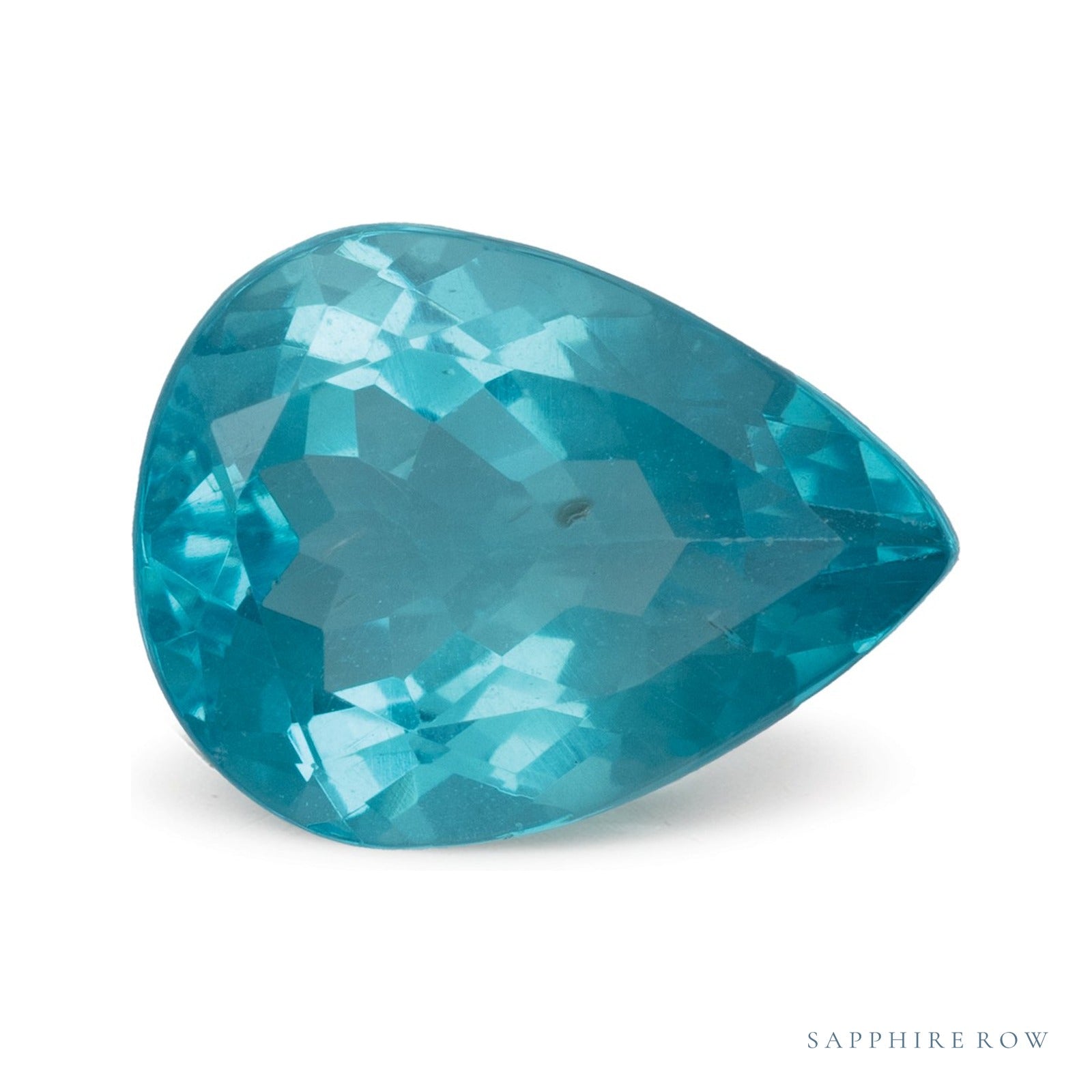 2.90 ct natural blue apatite from Madagascar, pear cut | Sapphire Row · cut4