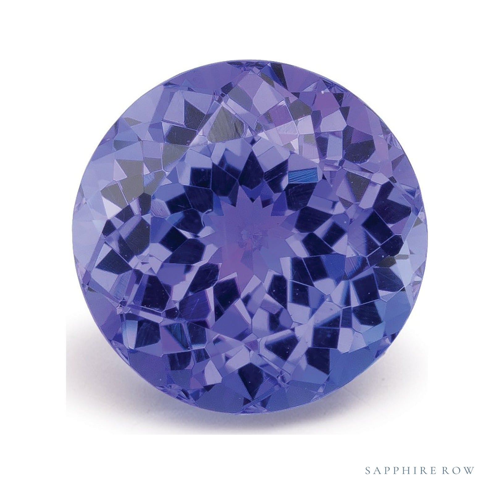2.88 ct natural blue tanzanite from Tanzania, round cut | Sapphire Row · cut4