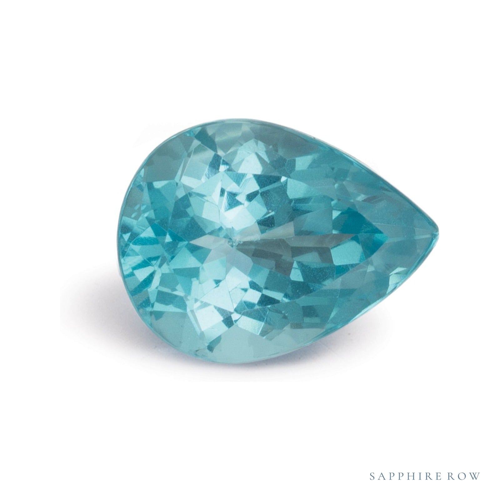 2.88 ct natural blue apatite from Madagascar, pear cut | Sapphire Row · cut4