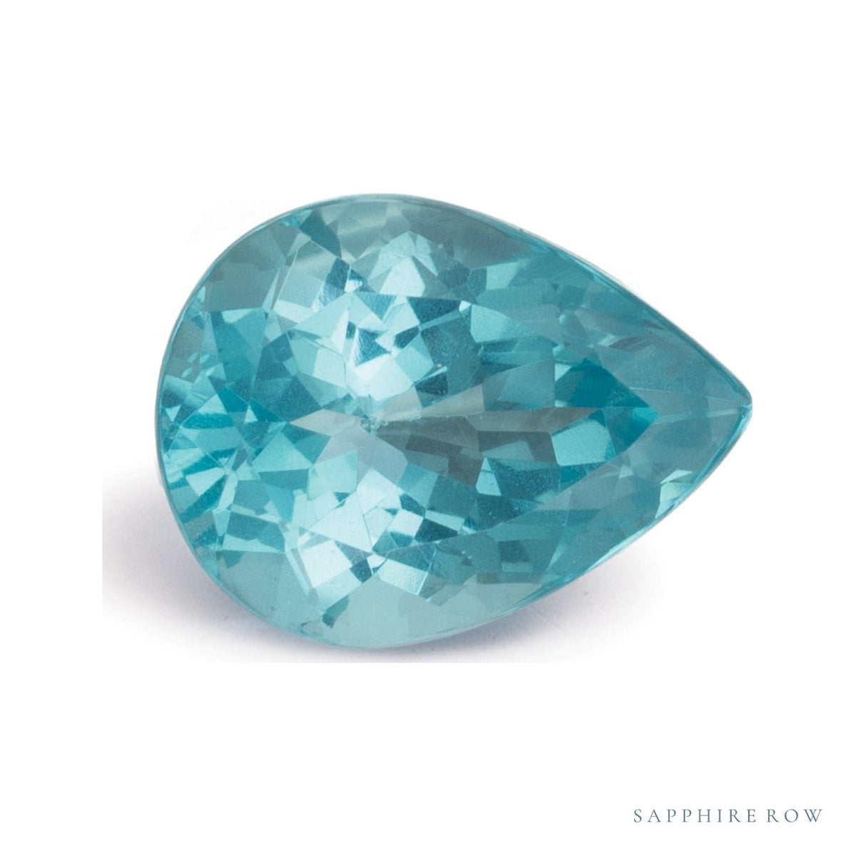 2.88 ct natural blue apatite from Madagascar, pear cut | Sapphire Row · cut7