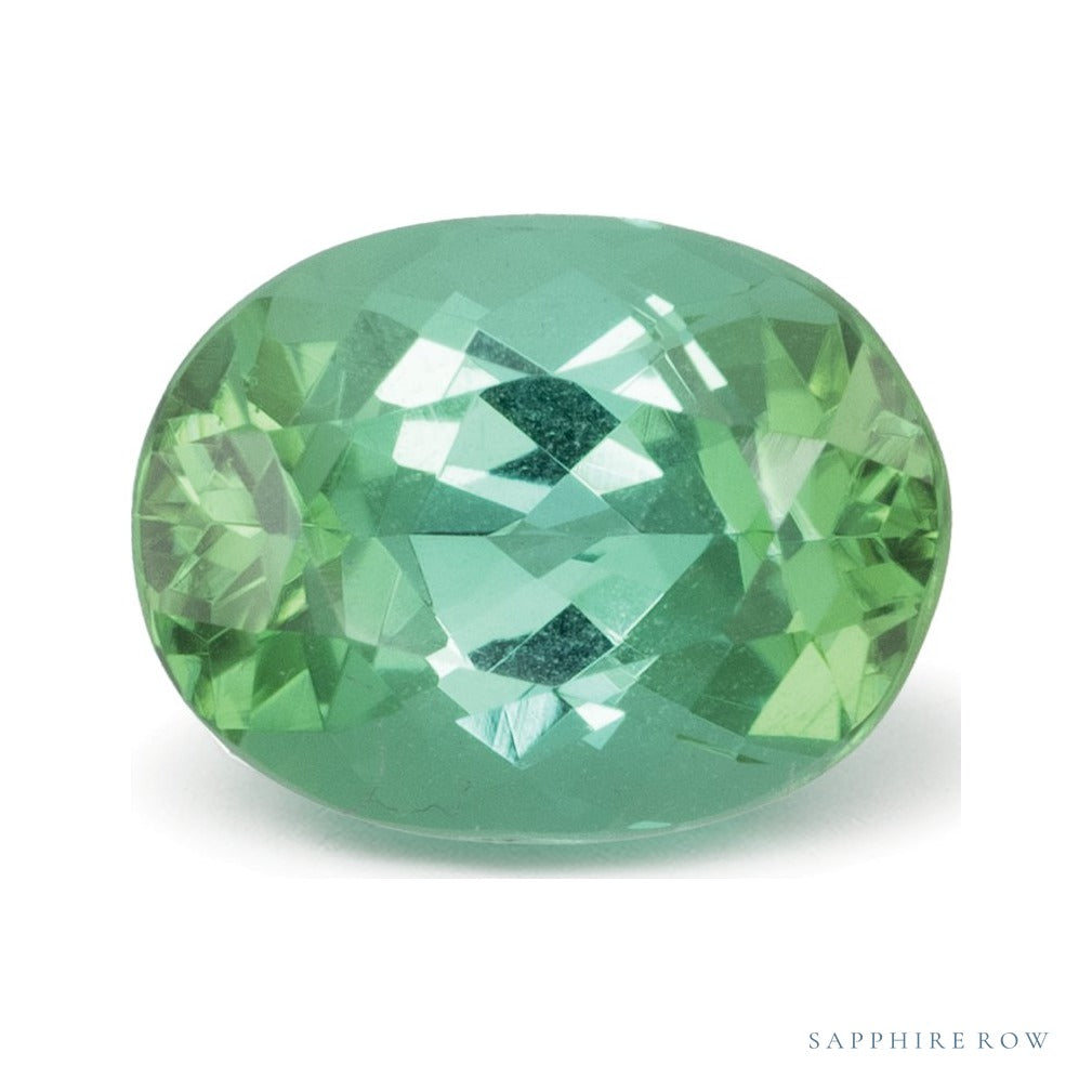 2.86 ct natural green tourmaline from Brazil, oval cut | Sapphire Row · cut4 · cut5