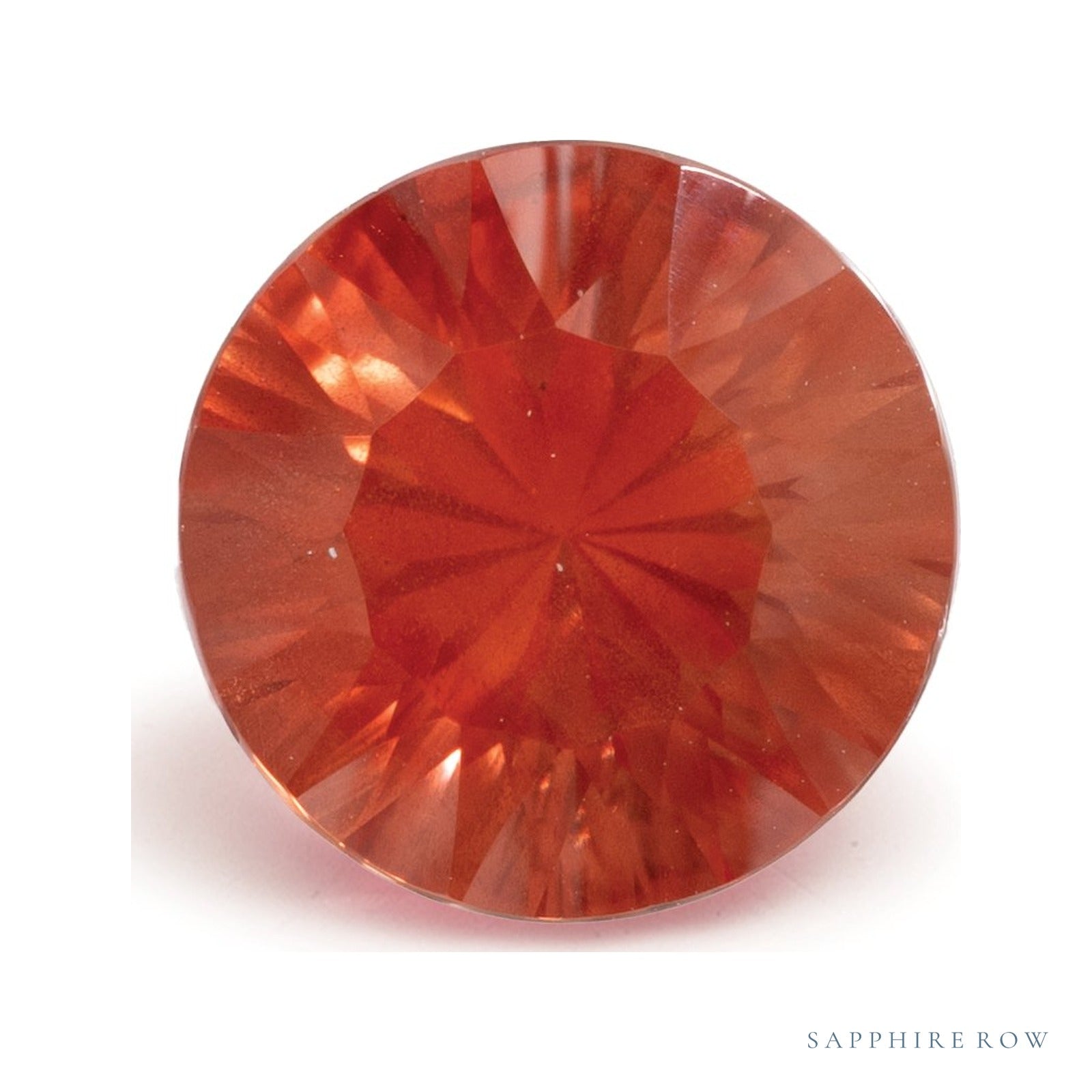 2.84 ct natural orange sunstone from United States, round cut | Sapphire Row · cut4