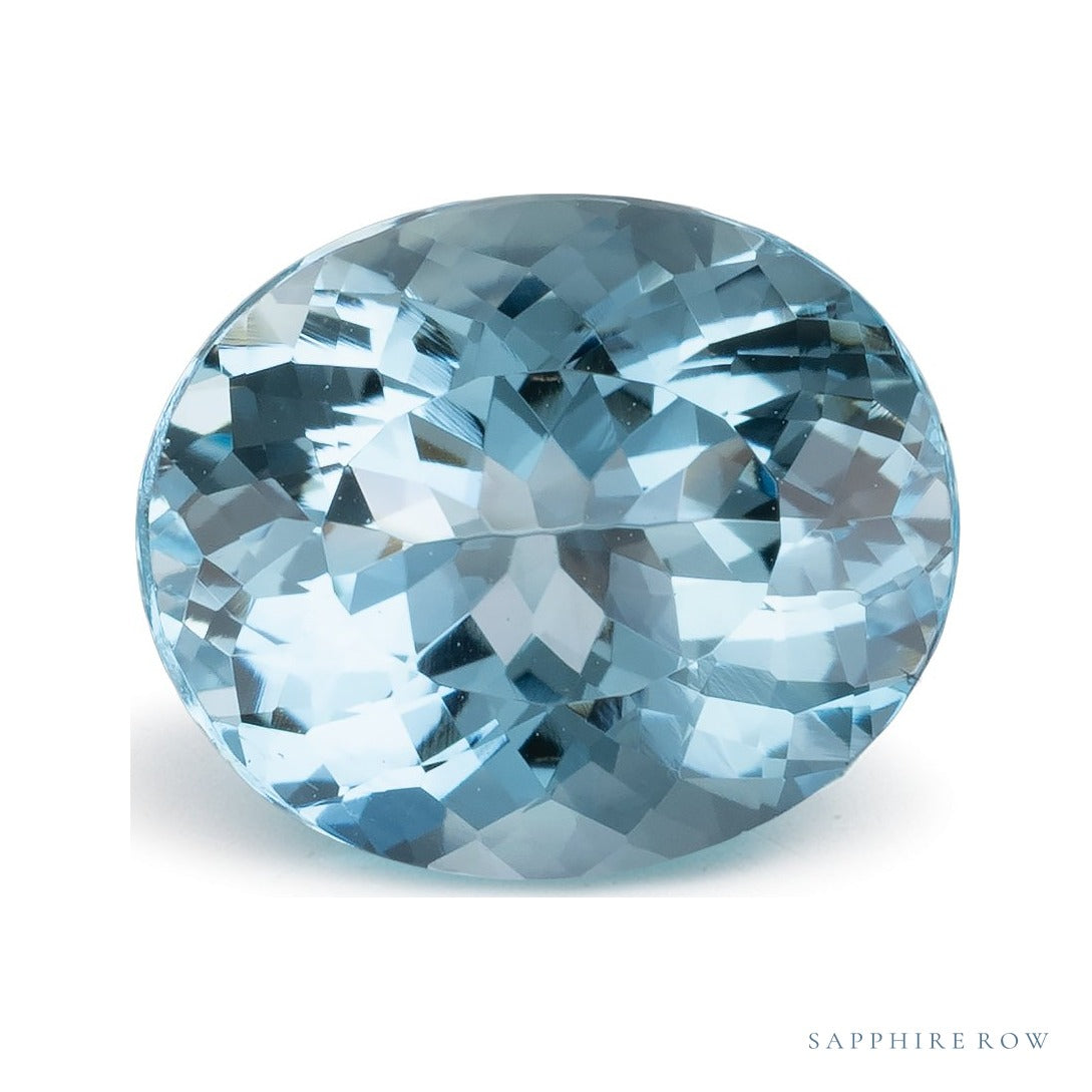 2.82 ct natural blue aquamarine from Brazil, oval cut | Sapphire Row · cut4 · cut5