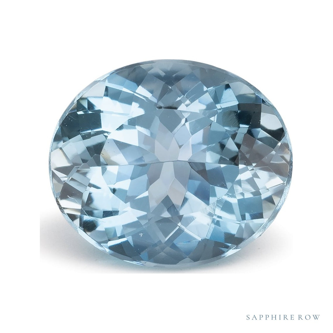 2.80 ct natural blue aquamarine, oval cut | Sapphire Row · cut7