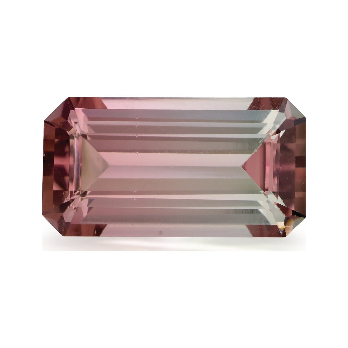 2.80 ct natural bicolor tourmaline from Nigeria, emerald cut | Sapphire Row · cut7