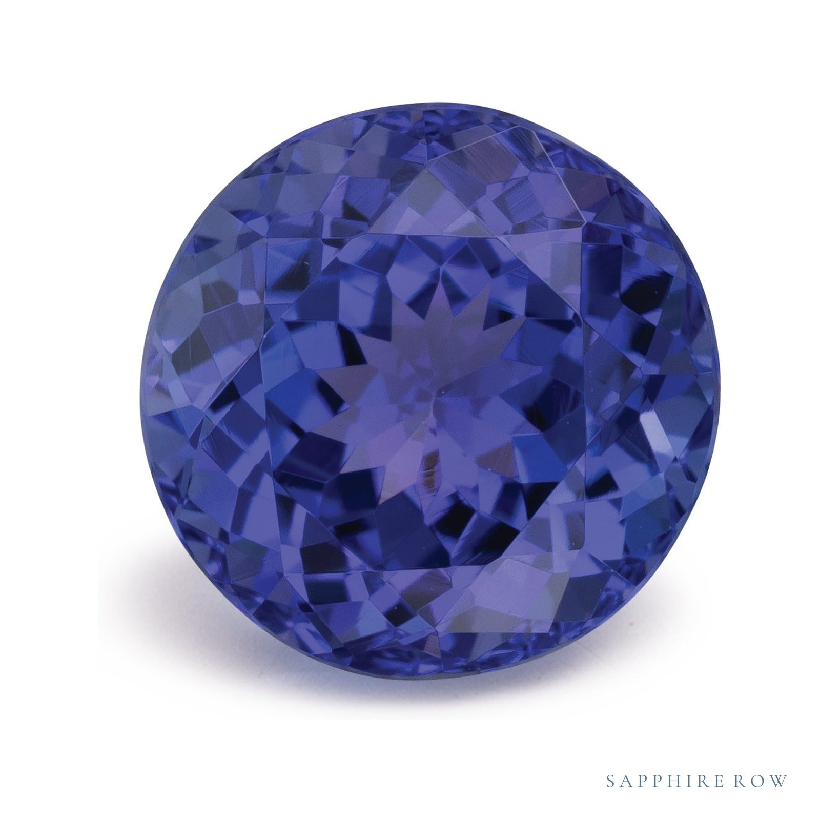 2.79 ct natural blue tanzanite from Tanzania, round cut | Sapphire Row · cut4