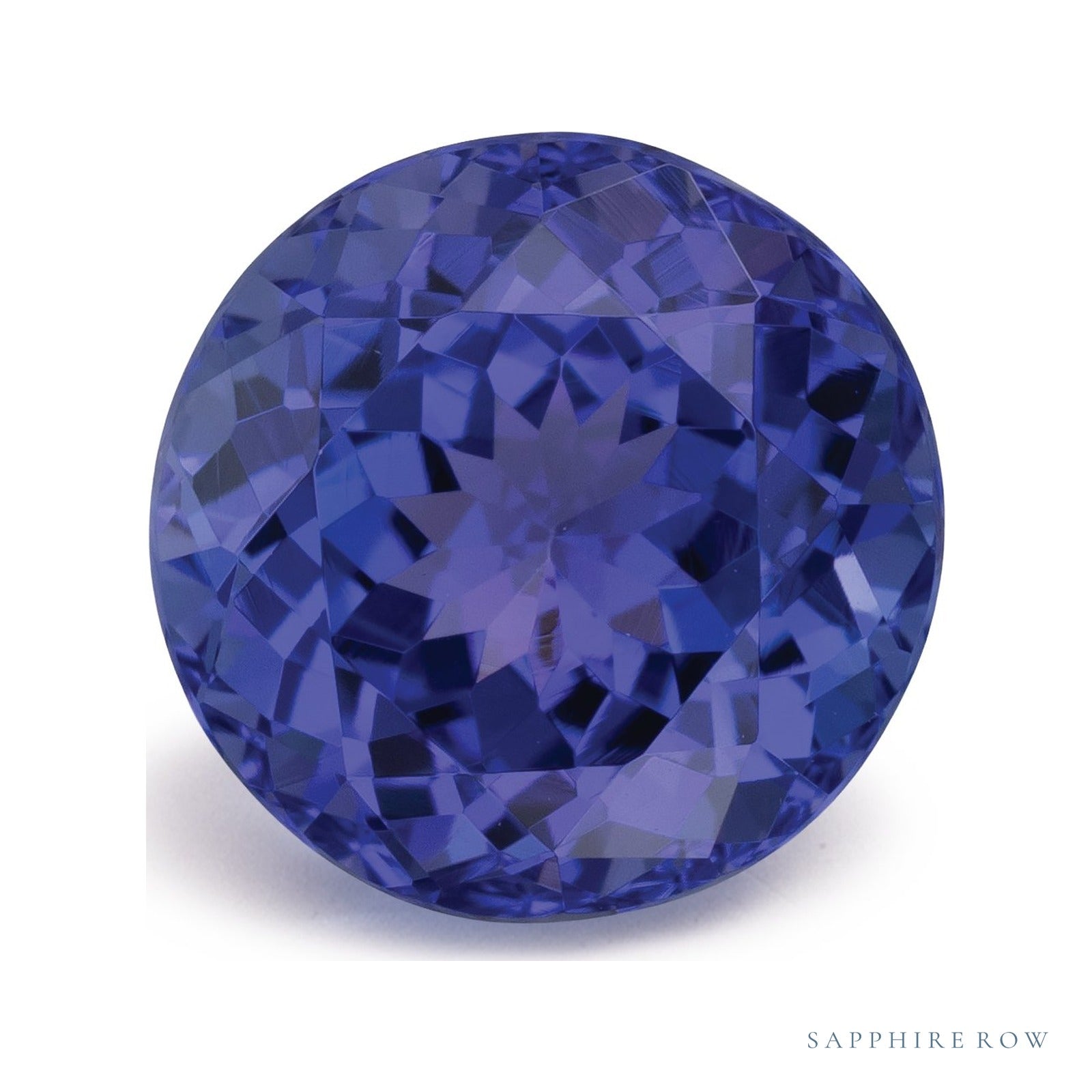 2.79 ct natural blue tanzanite from Tanzania, round cut | Sapphire Row · cut4
