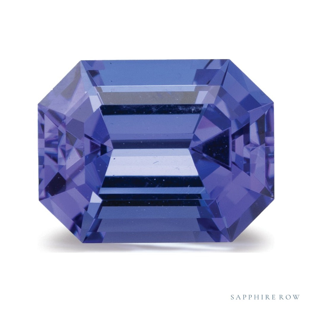 2.79 ct natural blue tanzanite from Tanzania, emerald cut | Sapphire Row · cut6