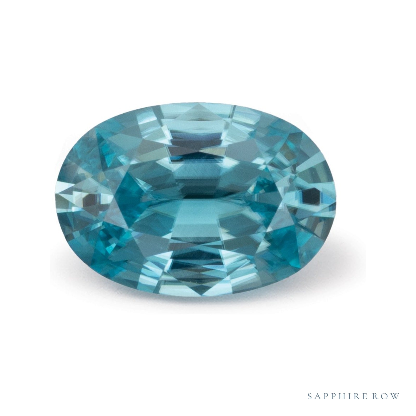 2.79 ct natural blue zircon from Cambodia, oval cut | Sapphire Row · cut4