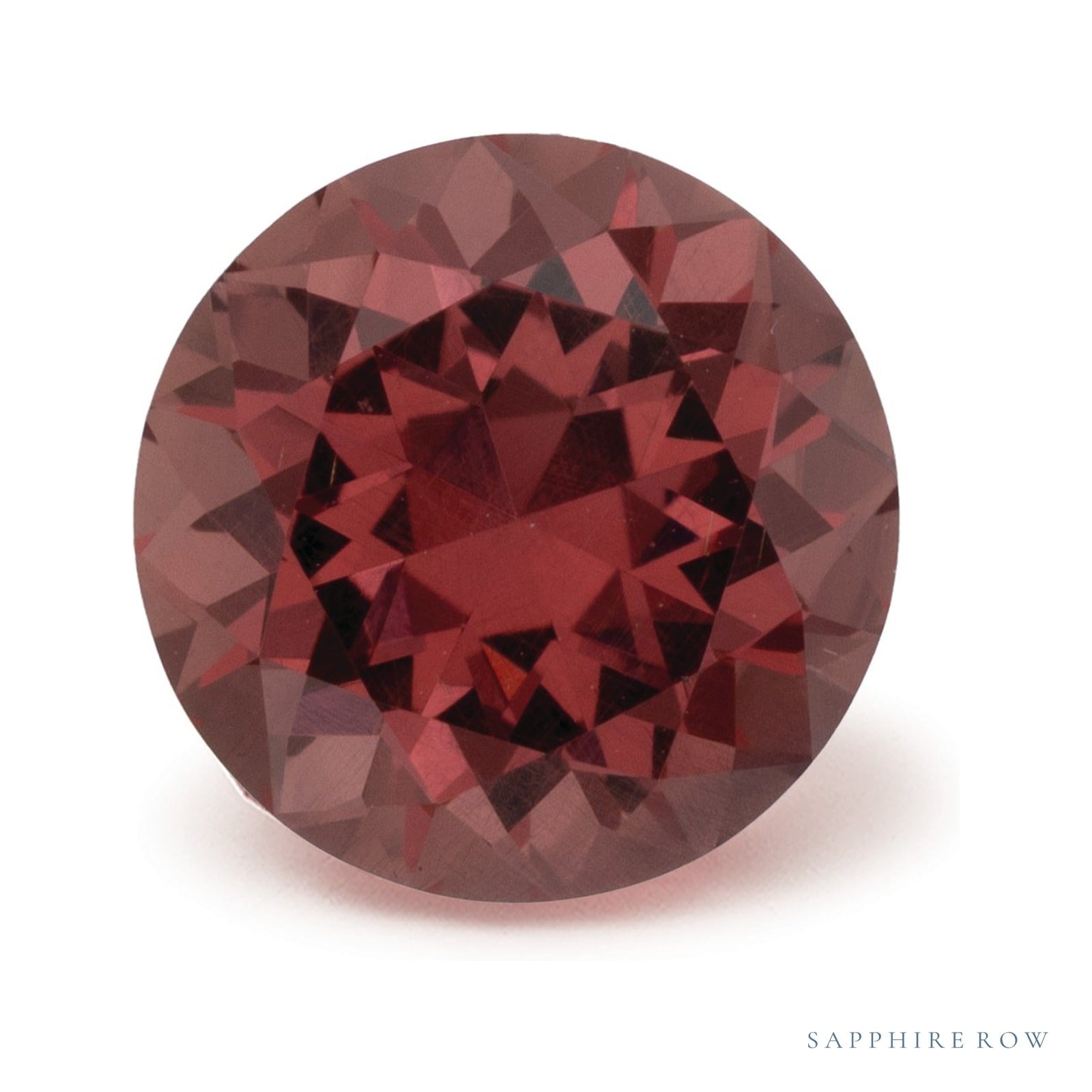 2.77 ct natural malaya garnet from Tanzania, round cut | Sapphire Row · cut4