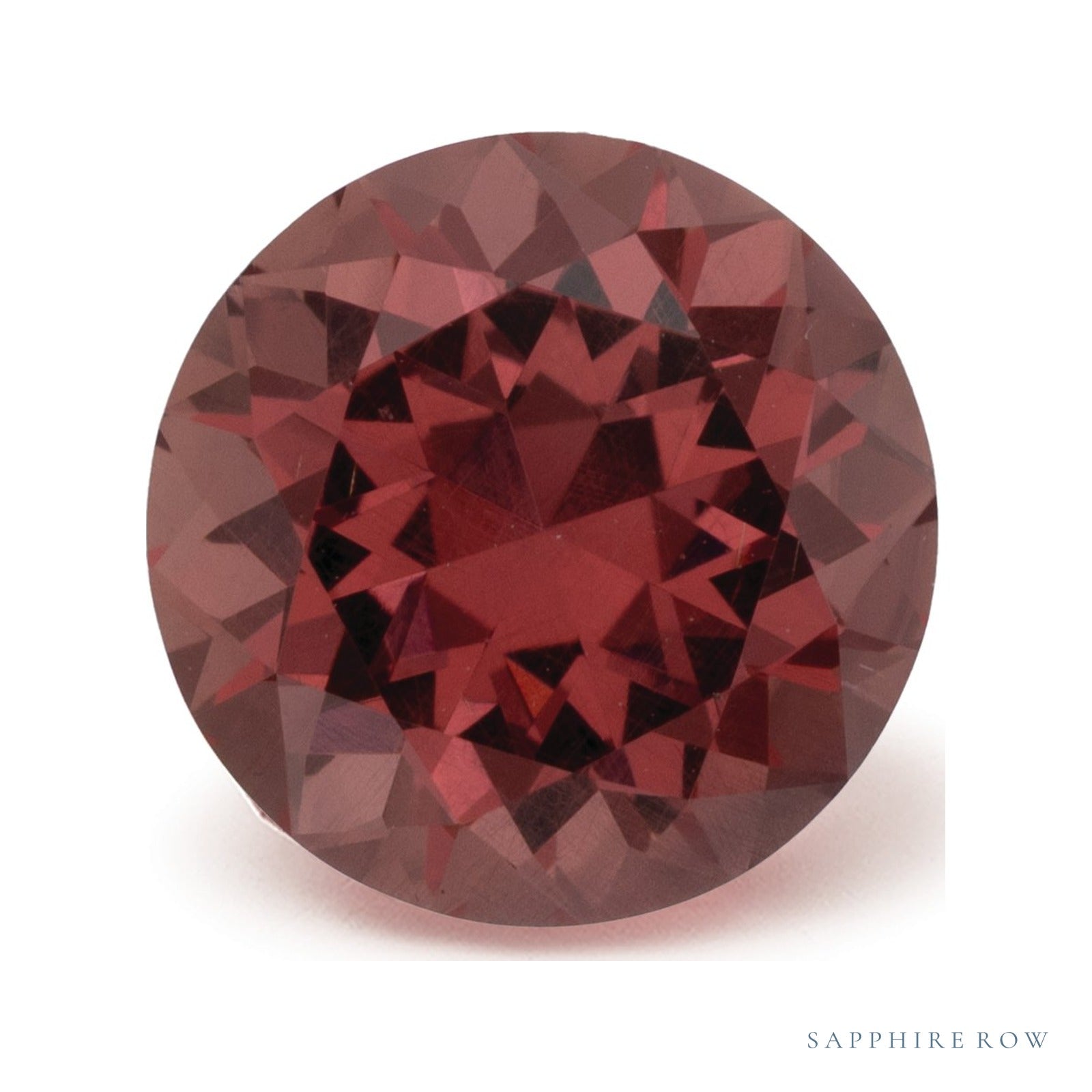 2.77 ct natural malaya garnet from Tanzania, round cut | Sapphire Row · cut4