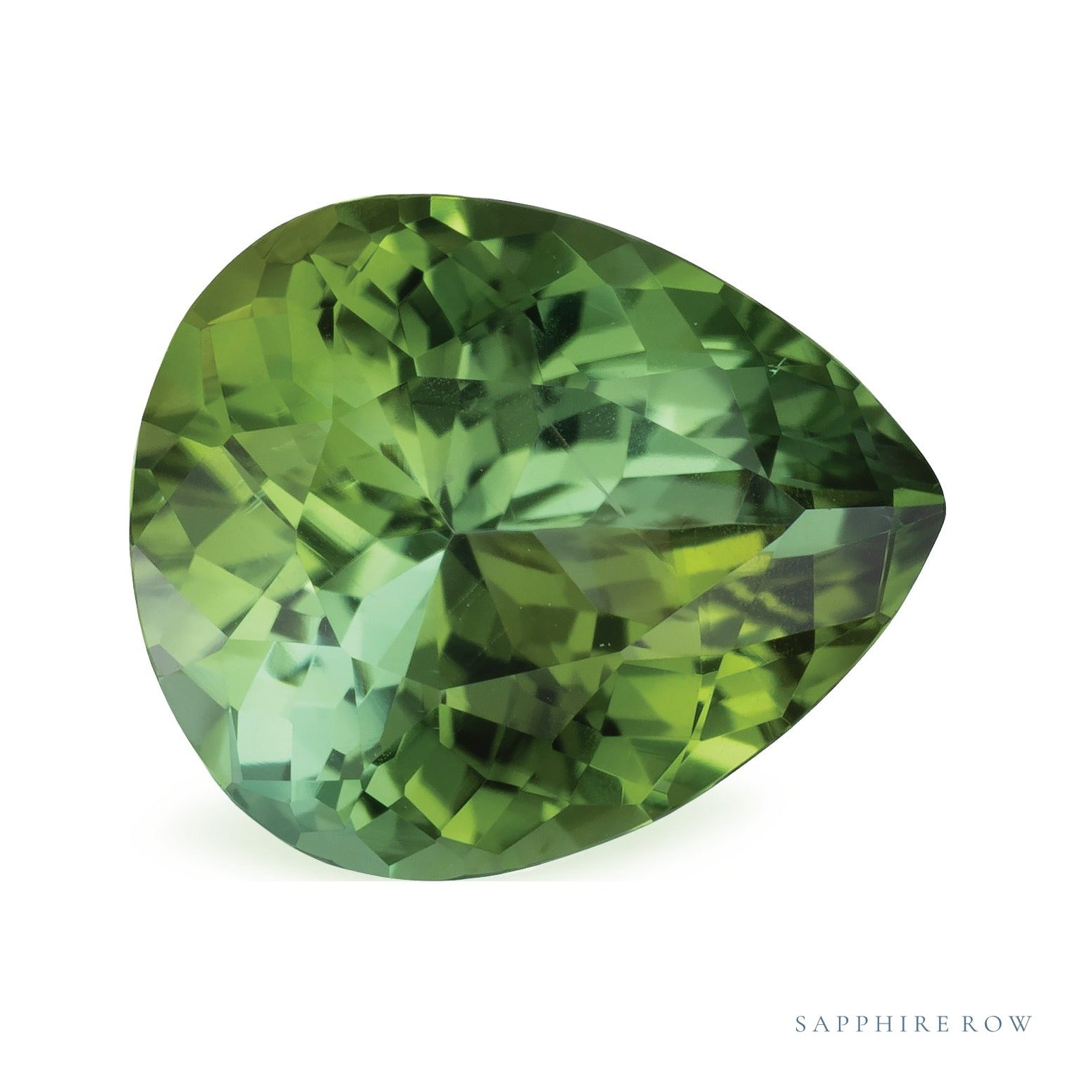 2.77 ct natural green tourmaline from Tanzania, pear cut | Sapphire Row · cut4 · cut5