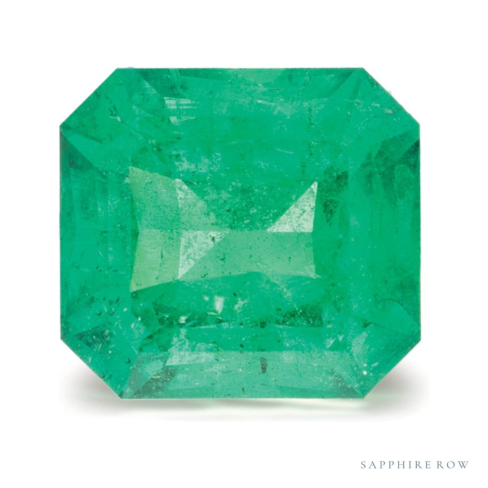 2.76 ct natural green emerald from Zambia, emerald cut | Sapphire Row · cut4