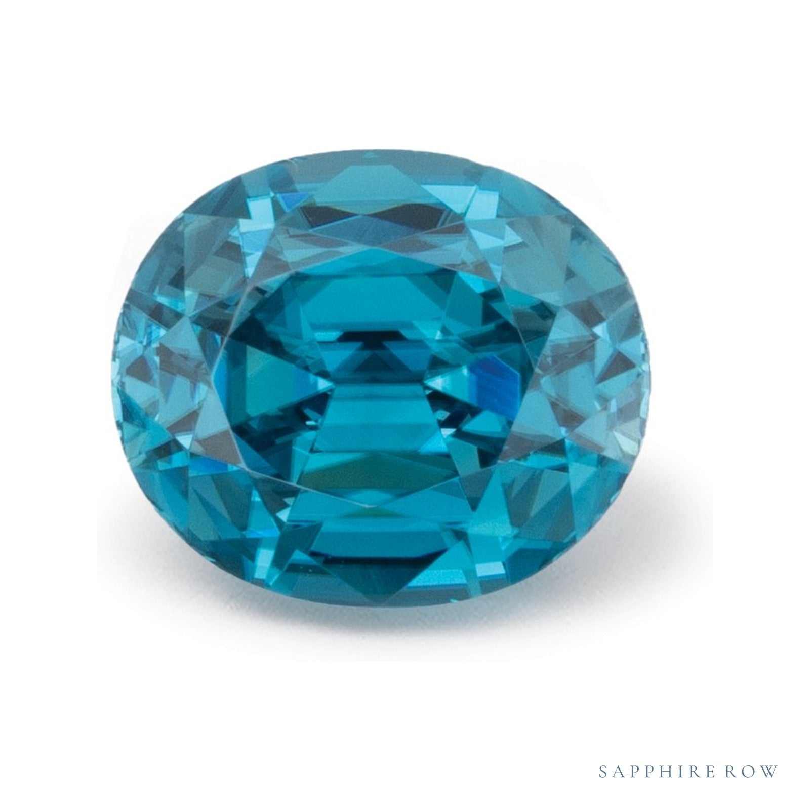 2.75 ct natural blue zircon from Cambodia, oval cut | Sapphire Row · cut4