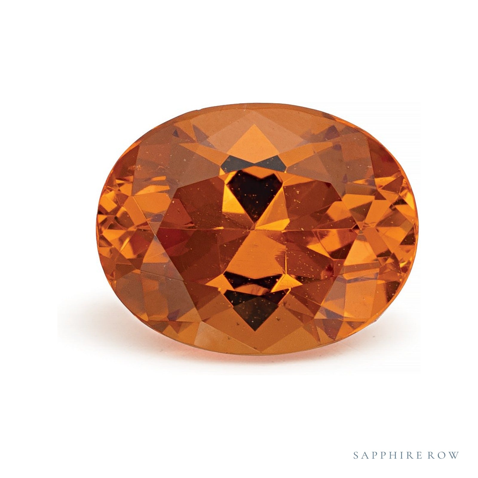 2.74 ct natural orange spessartite garnet from Tanzania, oval cut | Sapphire Row · cut4