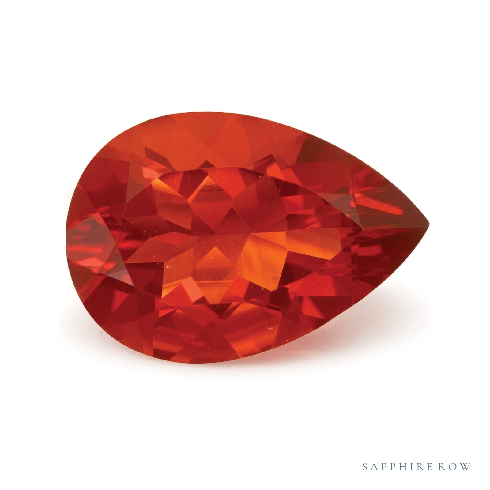 2.70 ct natural red opal from Mexico, pear cut | Sapphire Row · cut4