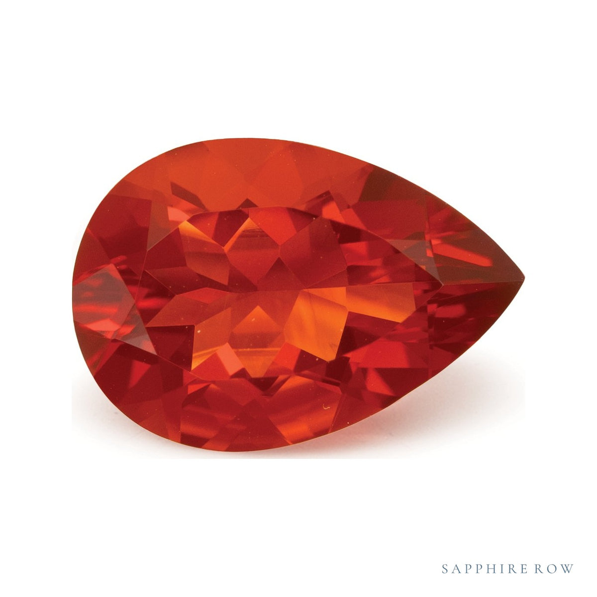 2.70 ct natural red opal from Mexico, pear cut | Sapphire Row · cut7