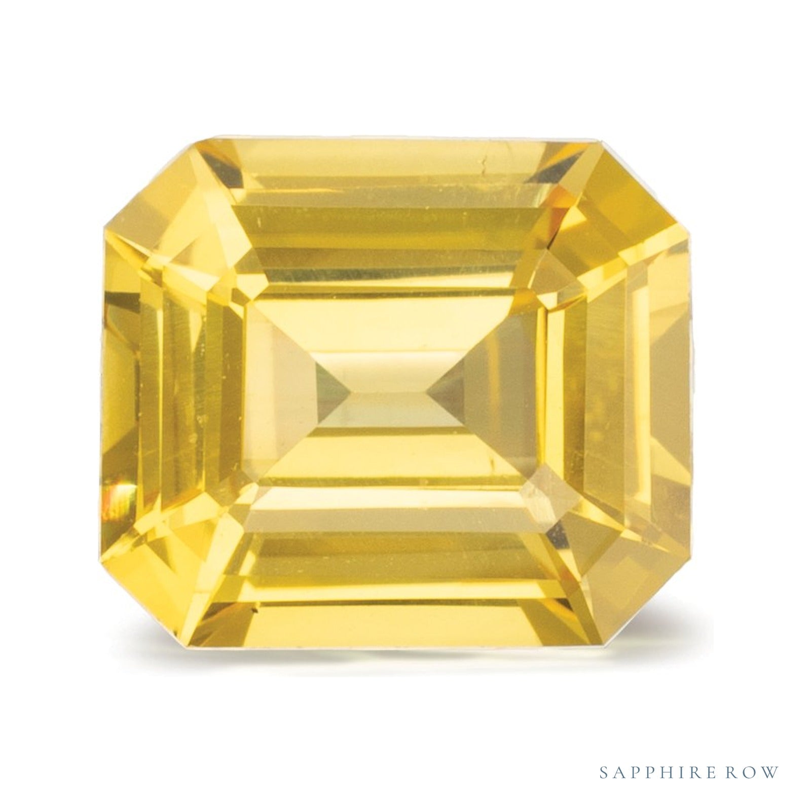 2.67 ct natural yellow sapphire from Sri Lanka, emerald cut | Sapphire Row · cut4