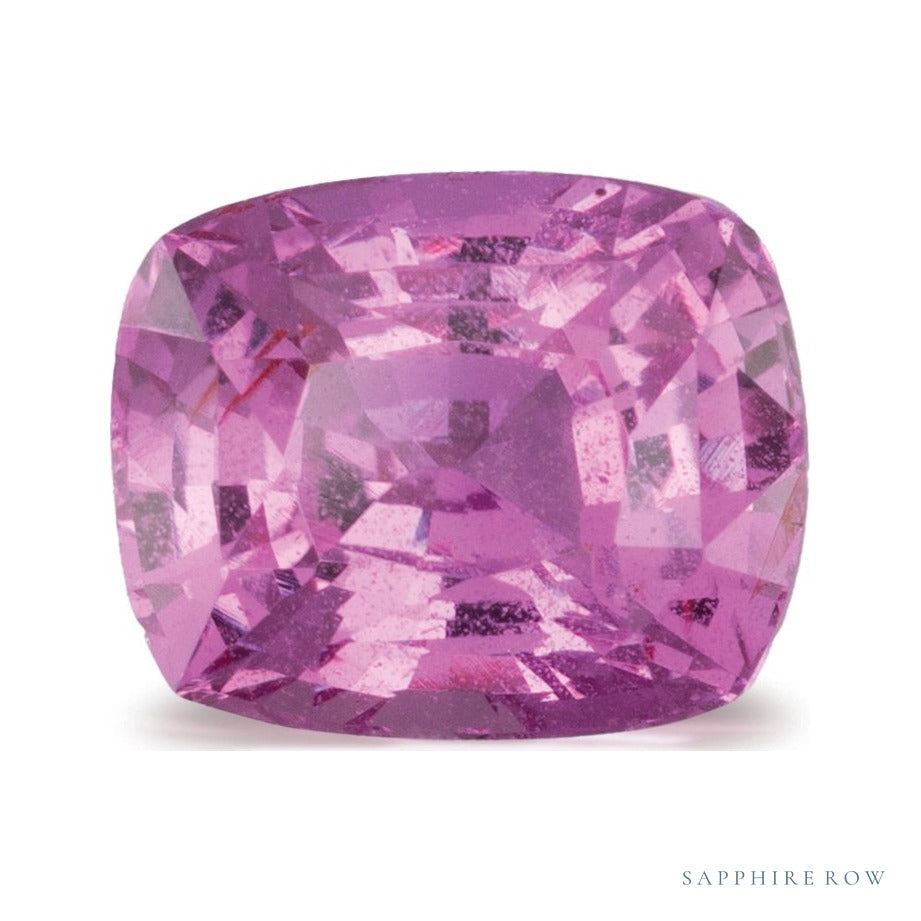 2.66 ct natural pink sapphire from Madagascar, antique cushion cut | Sapphire Row · cut7
