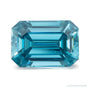 2.65 ct natural blue zircon from Cambodia, emerald cut | Sapphire Row · cut7
