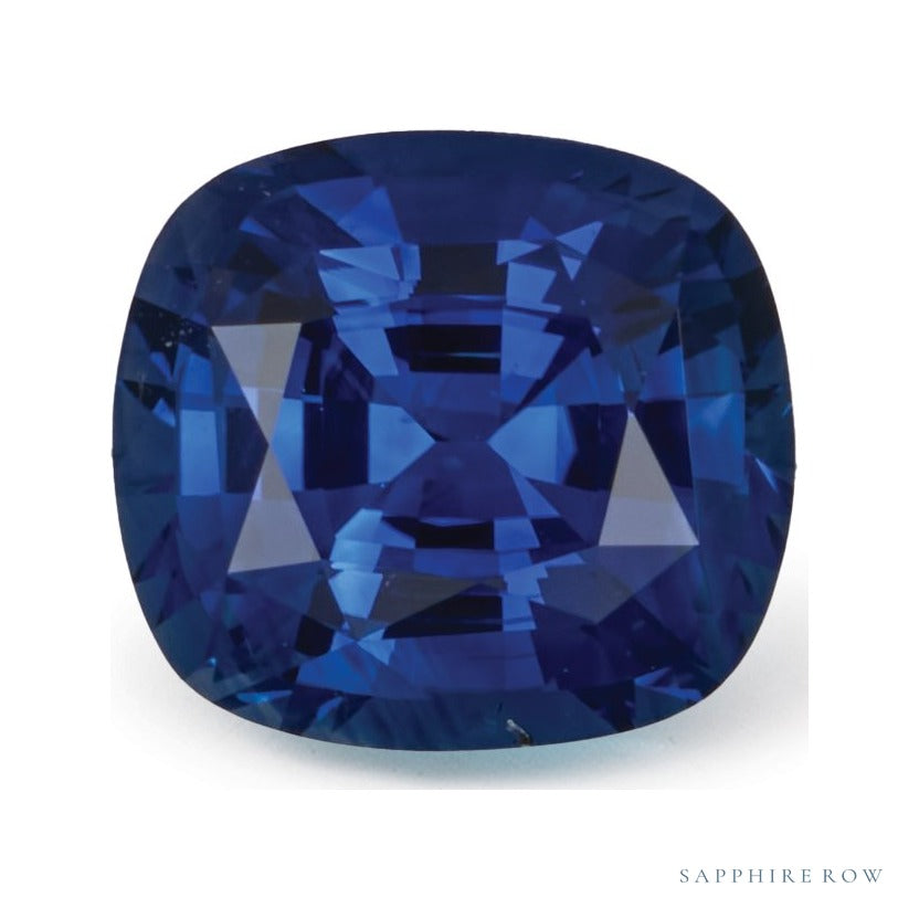 2.64 ct natural blue sapphire from Sri Lanka, antique cushion cut | Sapphire Row · cut7