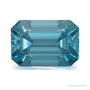2.64 ct natural blue zircon from Cambodia, emerald cut | Sapphire Row · cut7