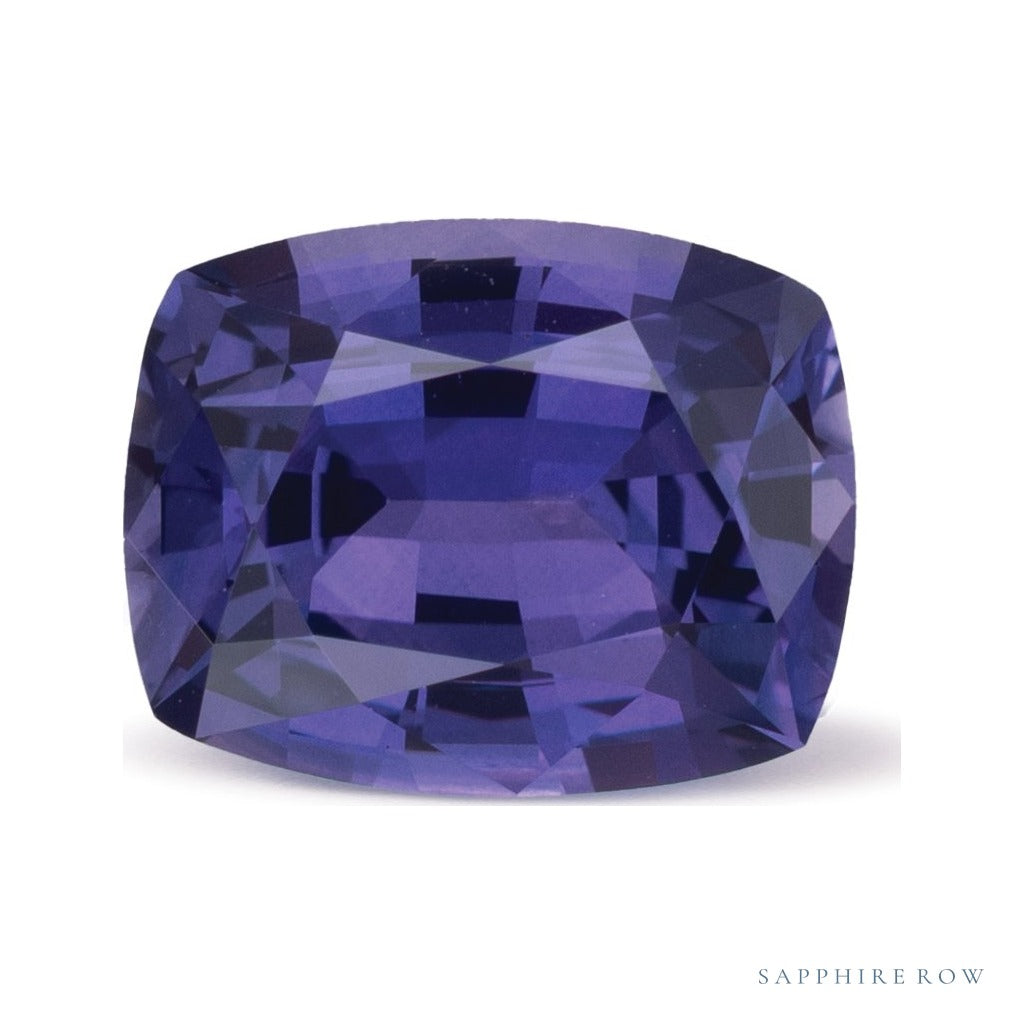 2.63 ct natural purple sapphire from Madagascar, antique cushion cut | Sapphire Row · cut6