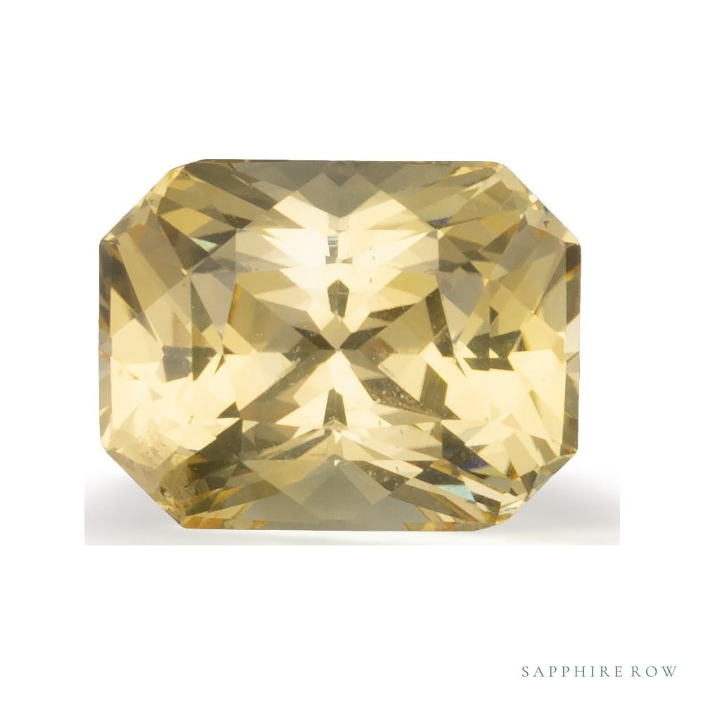 2.63 ct natural yellow sapphire from Sri Lanka, radiant cut | Sapphire Row · cut7