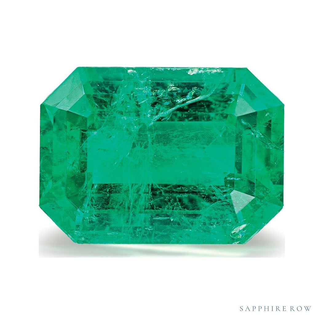 2.62 ct natural green emerald from Colombia, emerald cut | Sapphire Row · cut6