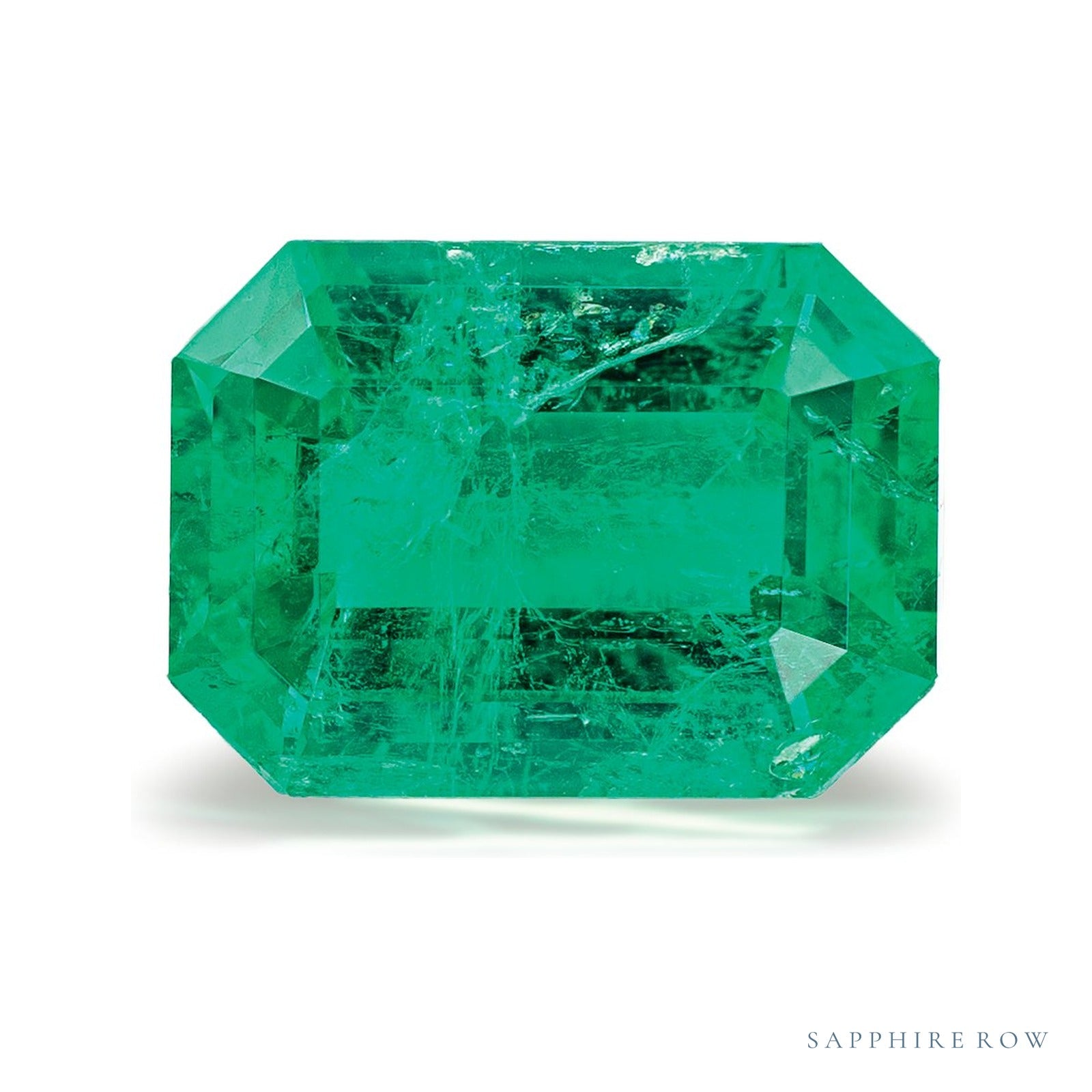 2.62 ct natural green emerald from Colombia, emerald cut | Sapphire Row · cut4