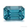 2.58 ct natural blue zircon from Cambodia, emerald cut | Sapphire Row · cut7