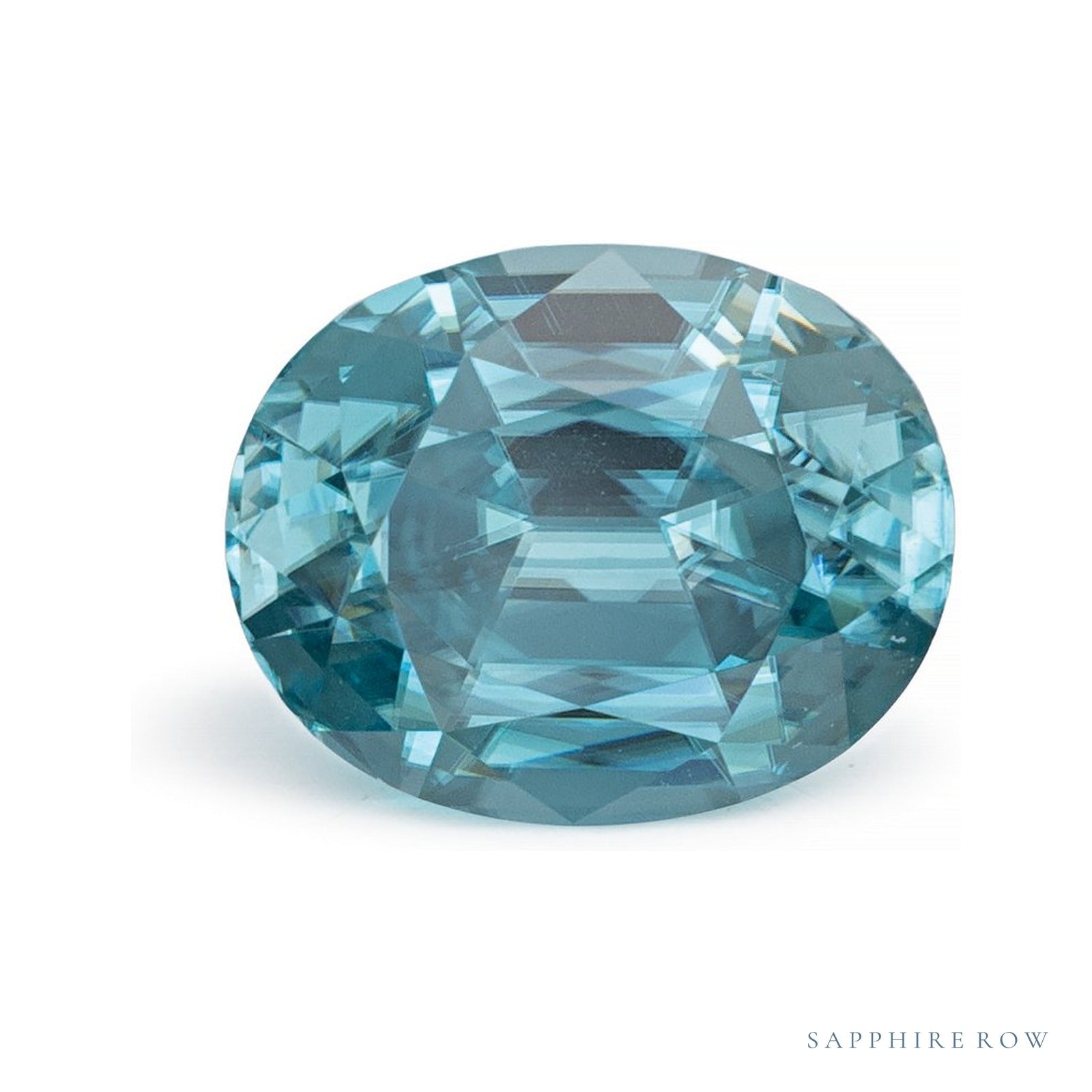 2.58 ct natural blue zircon from Cambodia, oval cut | Sapphire Row · cut4