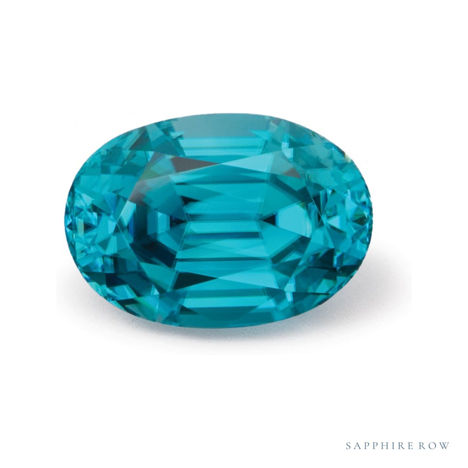 2.58 ct natural blue zircon from Cambodia, oval cut | Sapphire Row · cut4