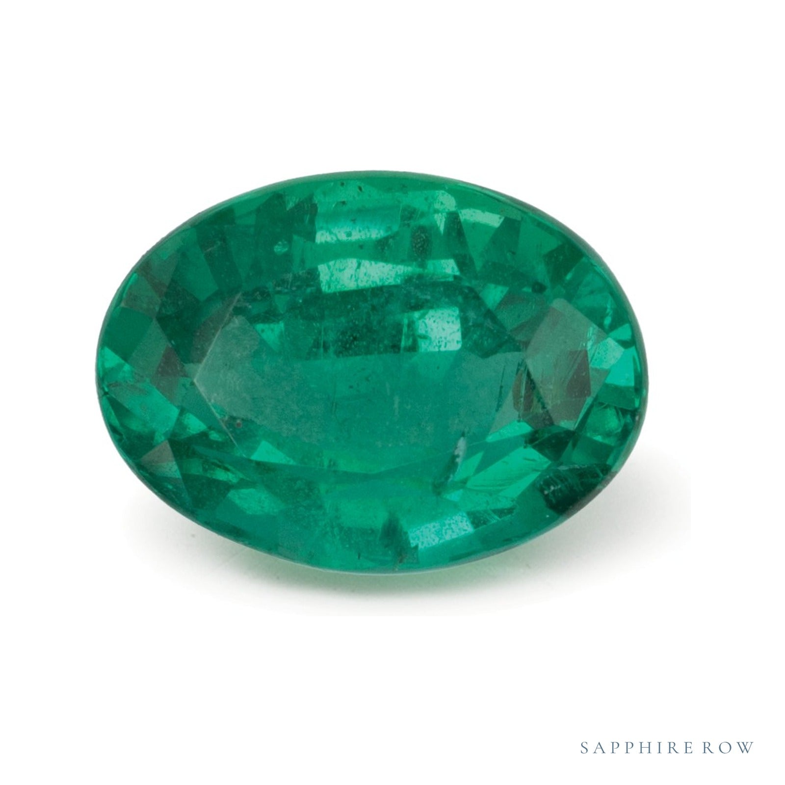 2.57 ct natural green emerald from Zambia, oval cut | Sapphire Row · cut4