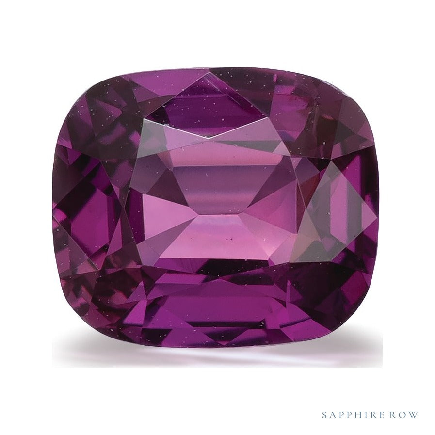 2.57 ct natural purple sapphire from Madagascar, antique cushion cut | Sapphire Row · cut6
