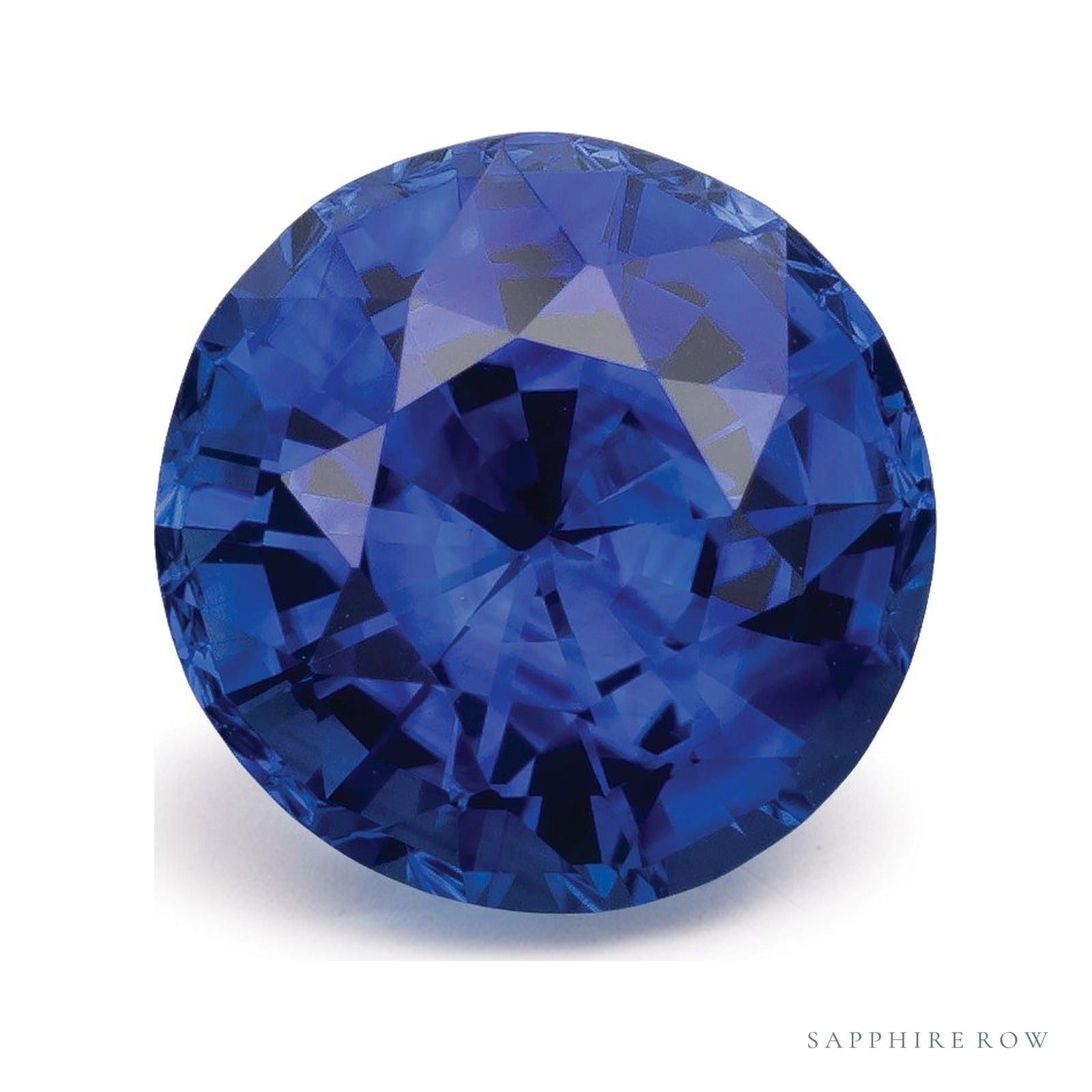 2.56 ct natural blue sapphire from Sri Lanka, round cut | Sapphire Row · cut4