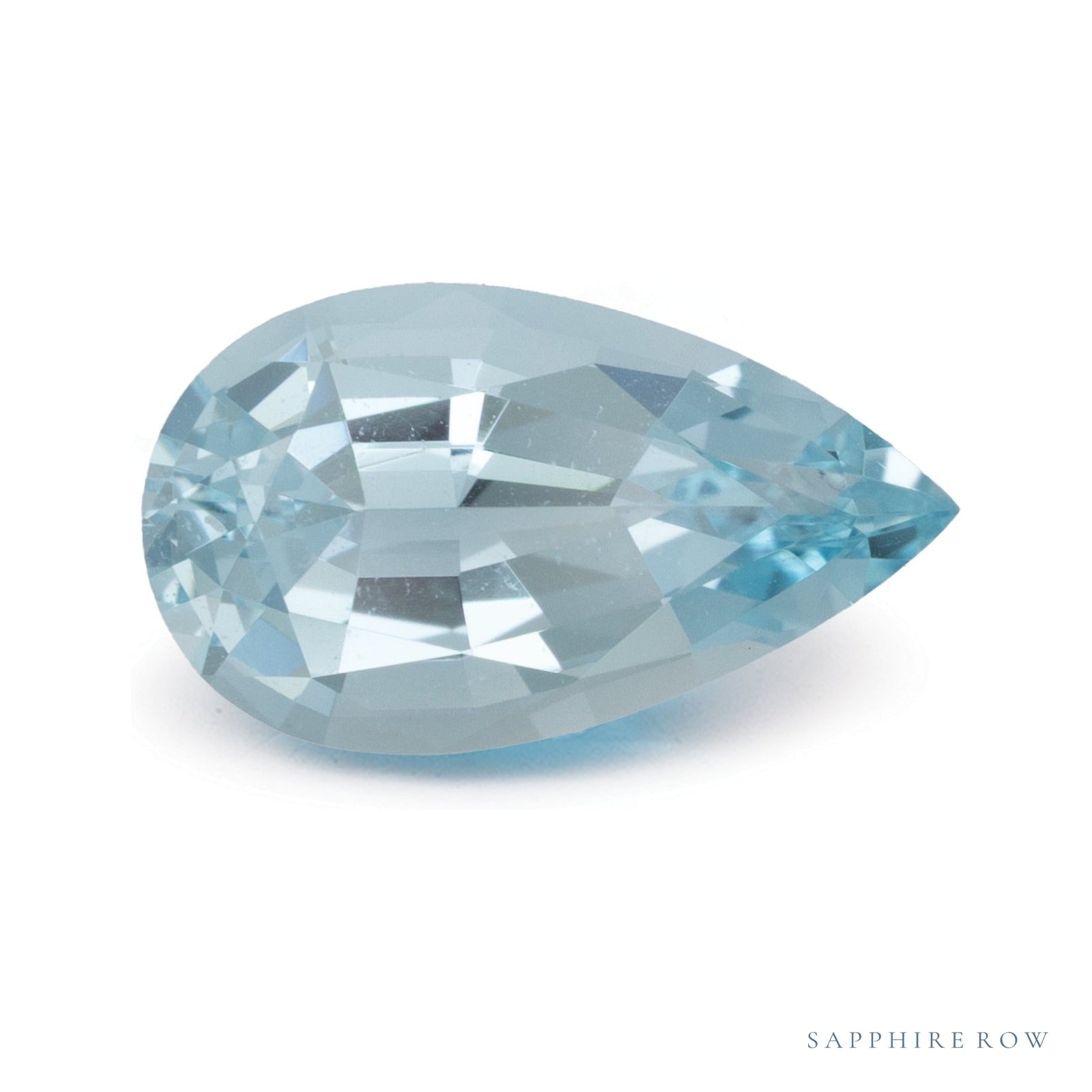 2.55 ct natural blue aquamarine from Madagascar, pear cut | Sapphire Row · cut4