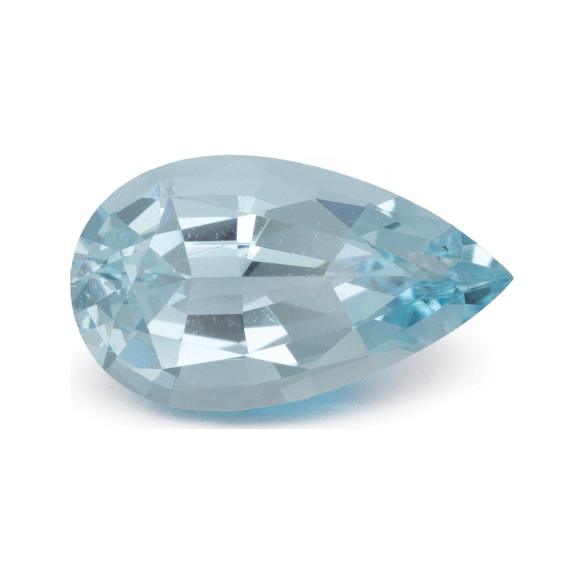2.55 ct natural blue aquamarine from Madagascar, pear cut | Sapphire Row · cut7