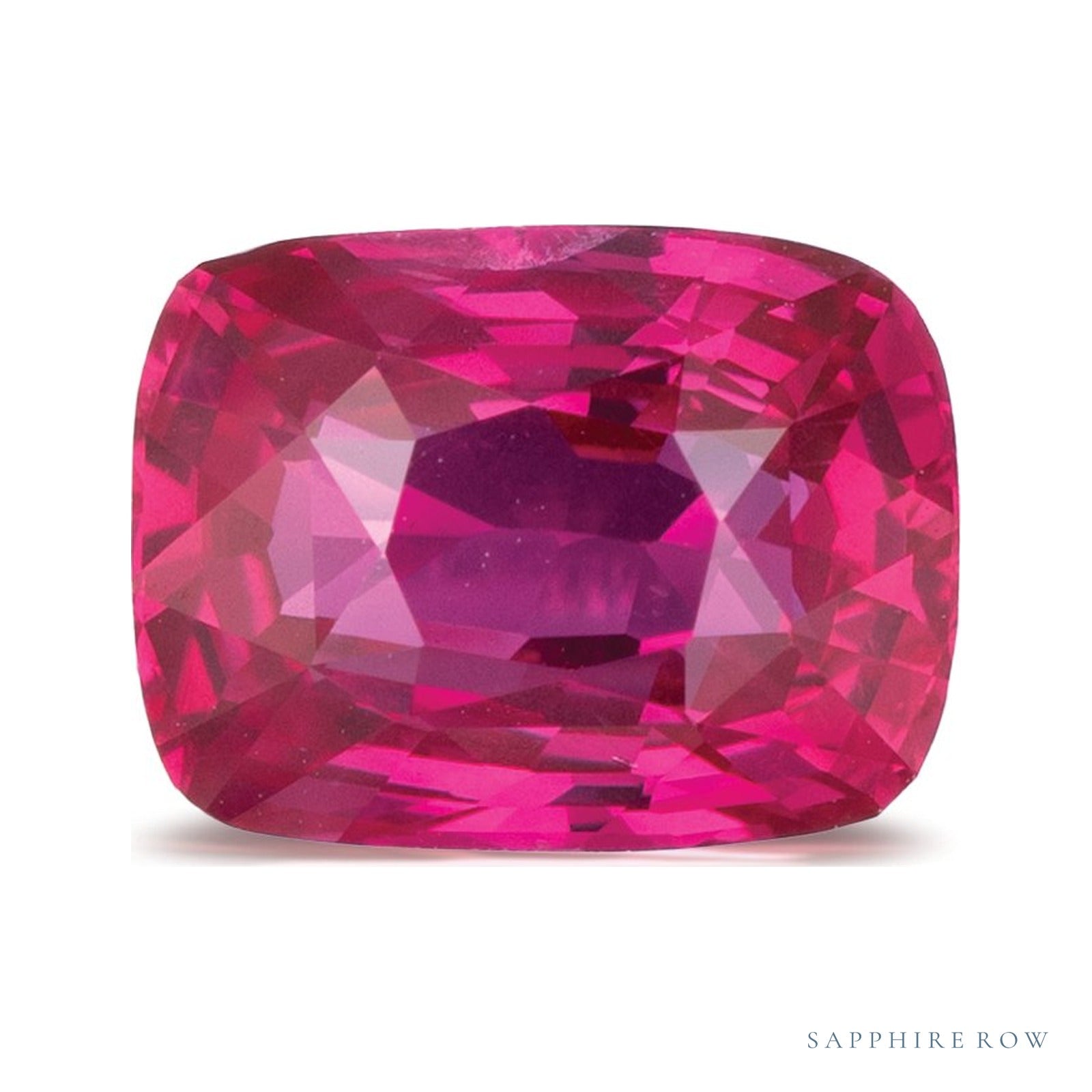 2.55 ct natural red ruby from Mozambique, antique cushion cut | Sapphire Row · cut4