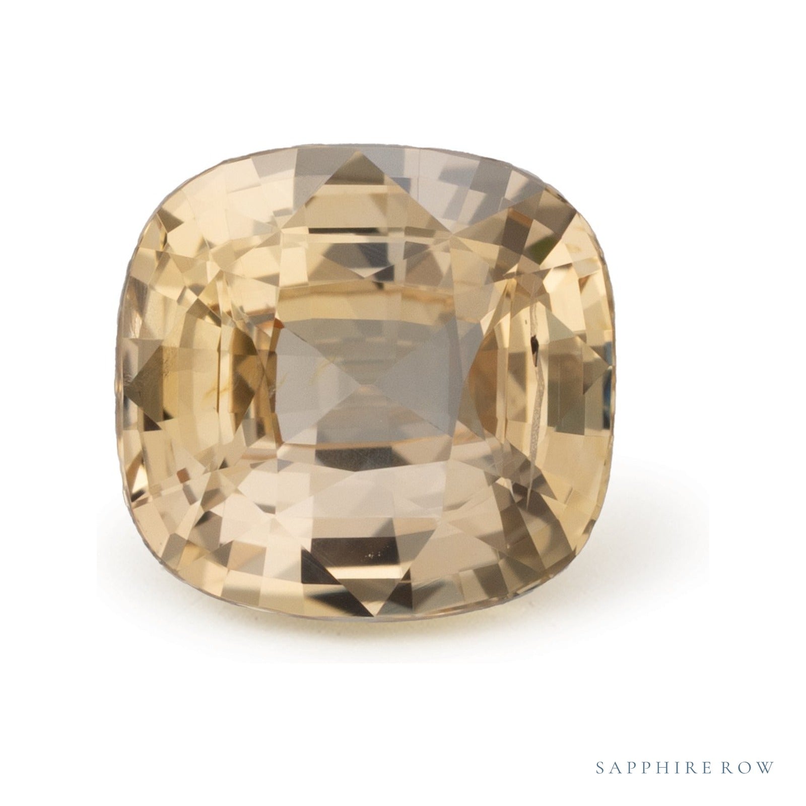 2.55 ct natural yellow sapphire from Sri Lanka, cushion cut | Sapphire Row · cut4