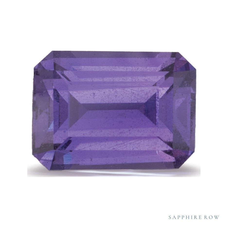 2.54 ct natural purple sapphire from Sri Lanka, emerald cut | Sapphire Row · cut7