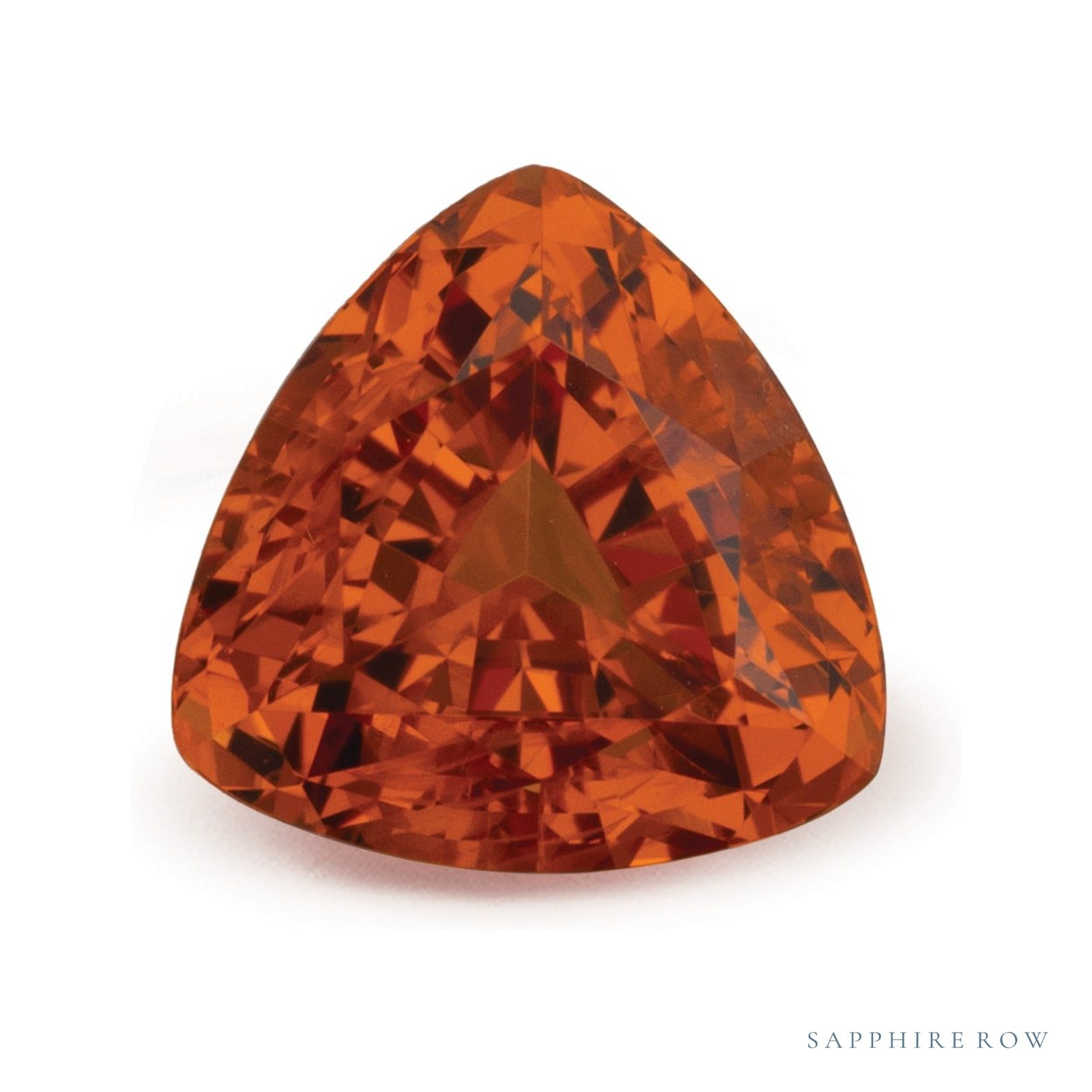 2.53 ct natural orange spessartite garnet from Nigeria, trillion cut | Sapphire Row · cut4