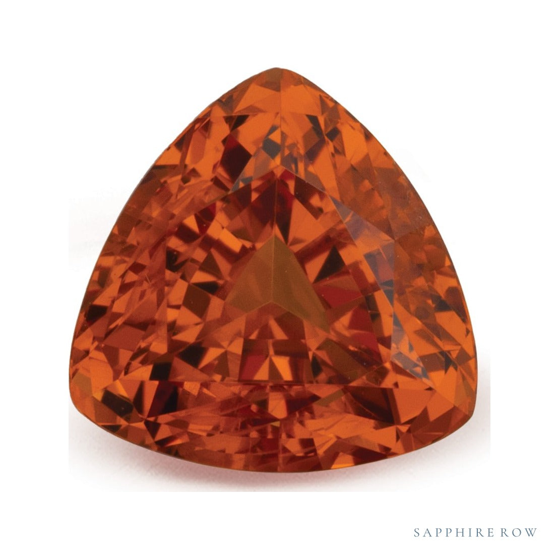 2.53 ct natural orange spessartite garnet from Nigeria, trillion cut | Sapphire Row · cut7