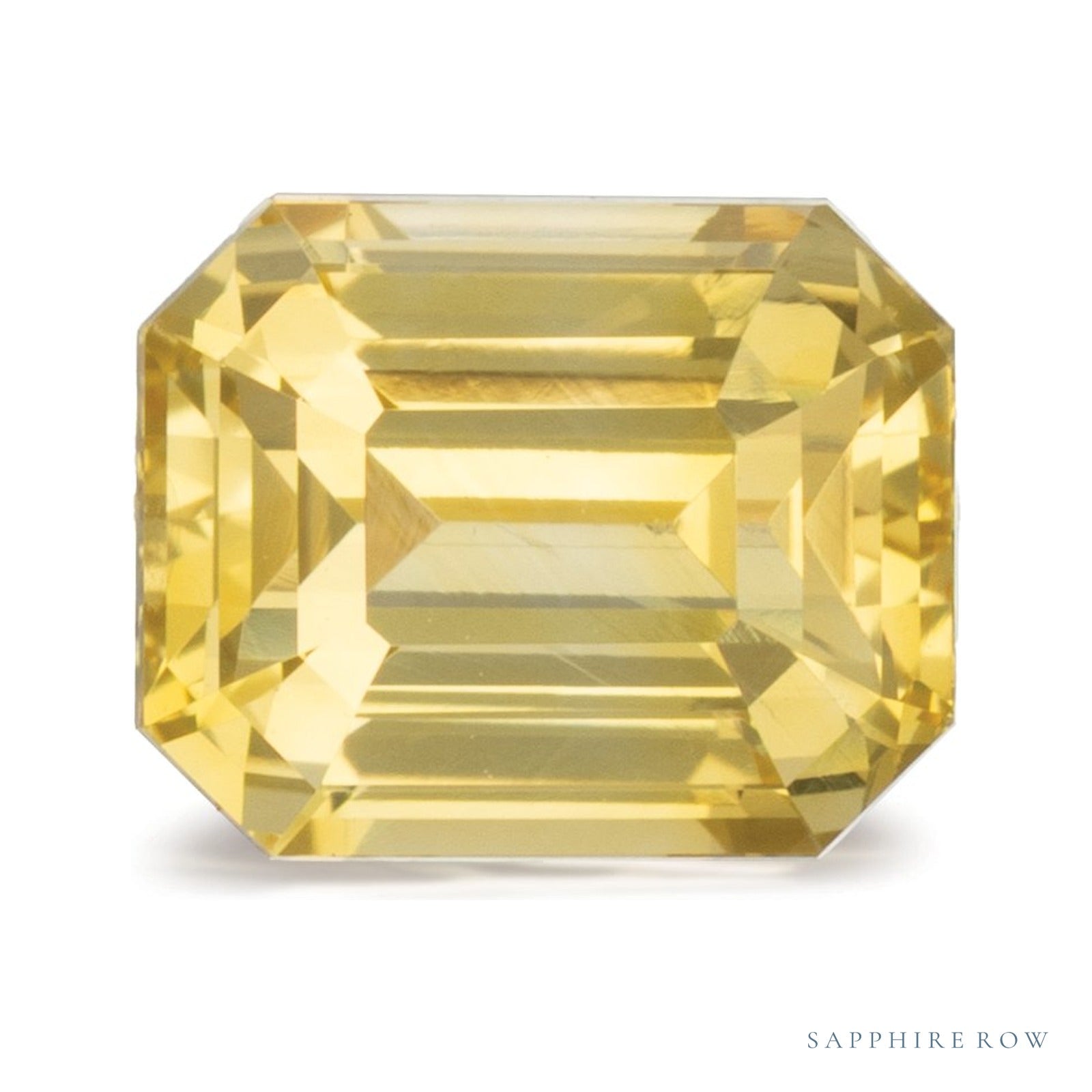 2.51 ct natural yellow sapphire from Sri Lanka, emerald cut | Sapphire Row · cut4